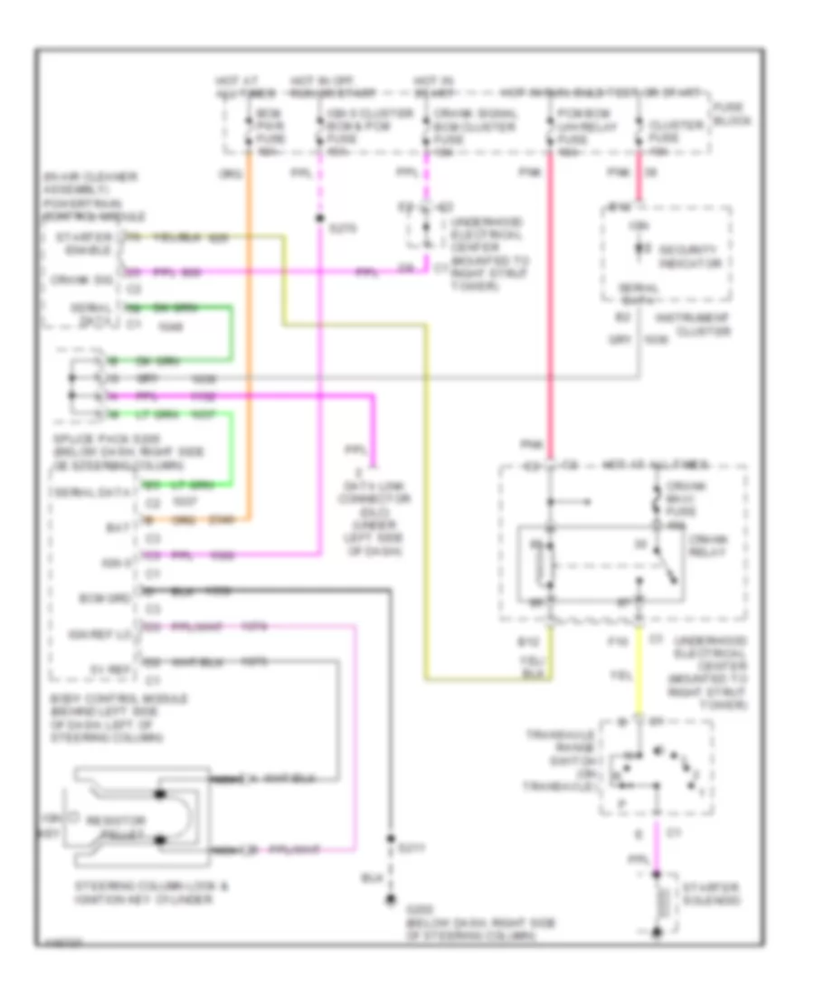 Anti theft Wiring Diagram for Buick Regal LSE 1999