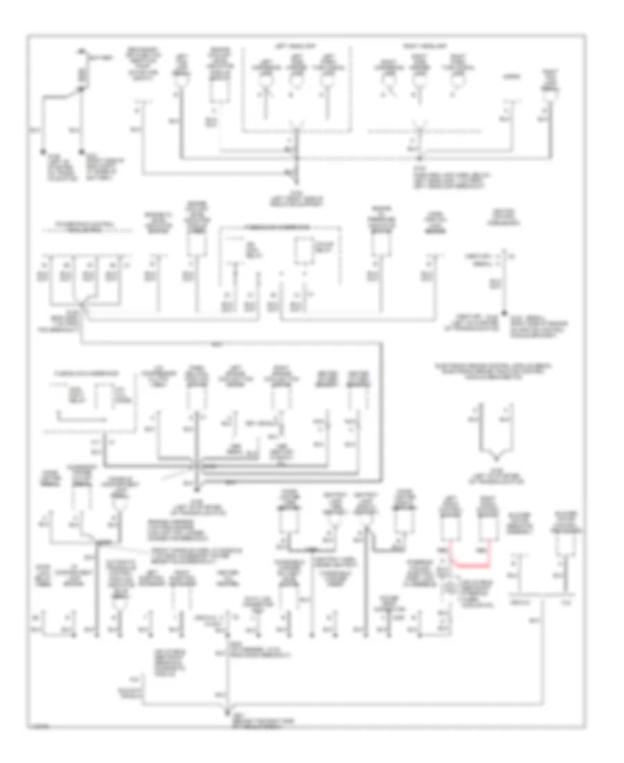 Ground Distribution Wiring Diagram 1 of 2 for Buick Regal LSE 1999