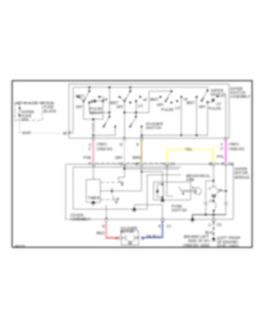 Interval WiperWasher Wiring Diagram for Buick Skylark Limited 1993