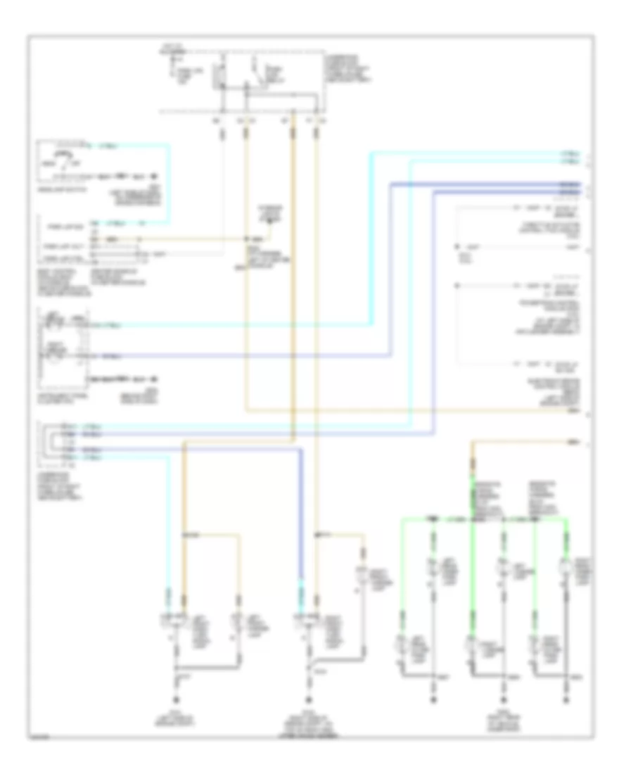 Exterior Lamps Wiring Diagram (1 of 2) for Buick Rendezvous CX 2006