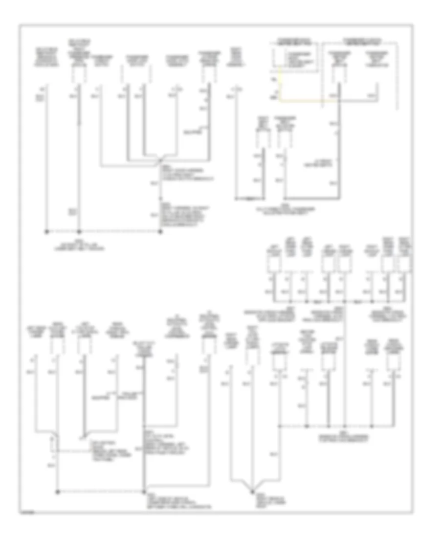 Ground Distribution Wiring Diagram 4 of 4 for Buick Rendezvous CX 2006