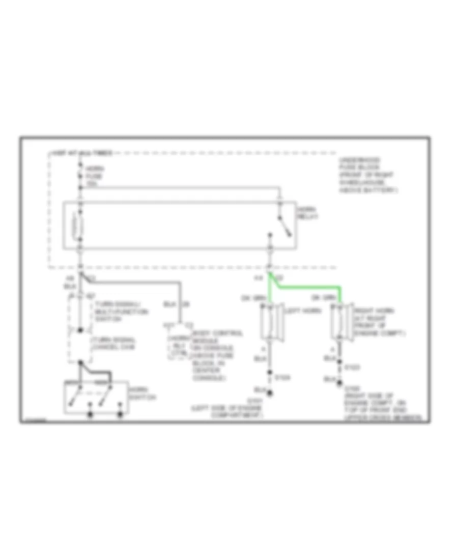 Horn Wiring Diagram for Buick Rendezvous CX 2006