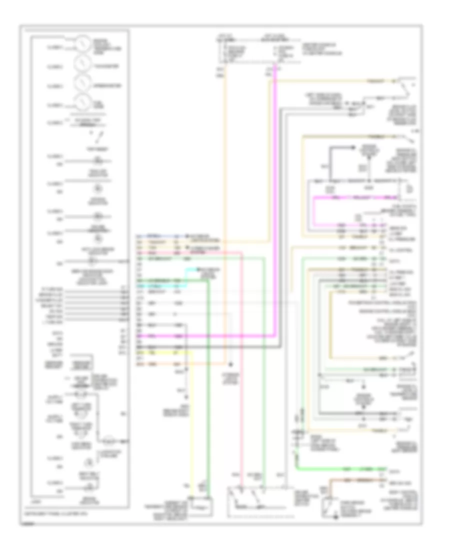 Instrument Cluster Wiring Diagram for Buick Rendezvous CX 2006