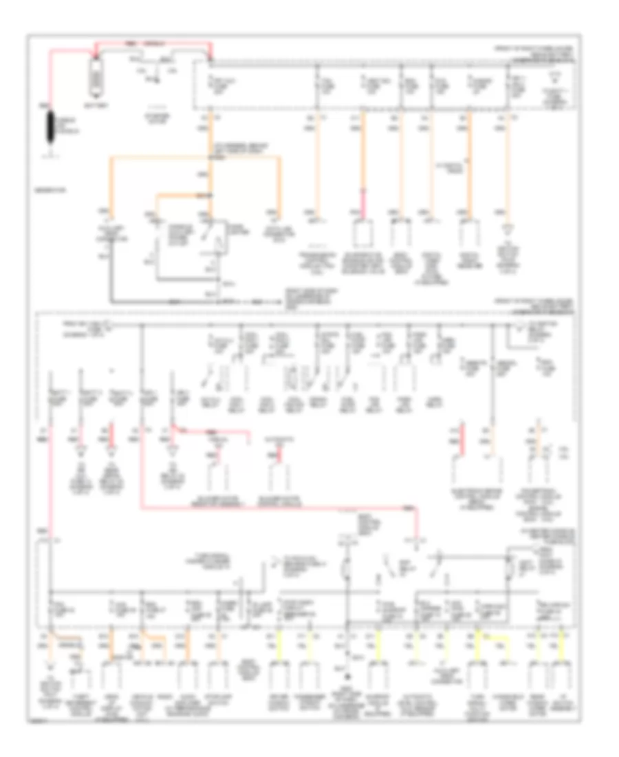 Power Distribution Wiring Diagram 1 of 4 for Buick Rendezvous CX 2006