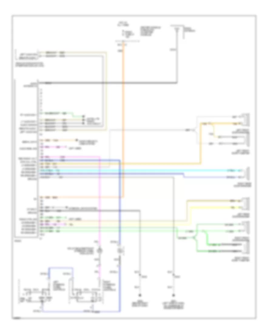 Base Radio Wiring Diagram, without Rear Controls for Buick Rendezvous CX 2006