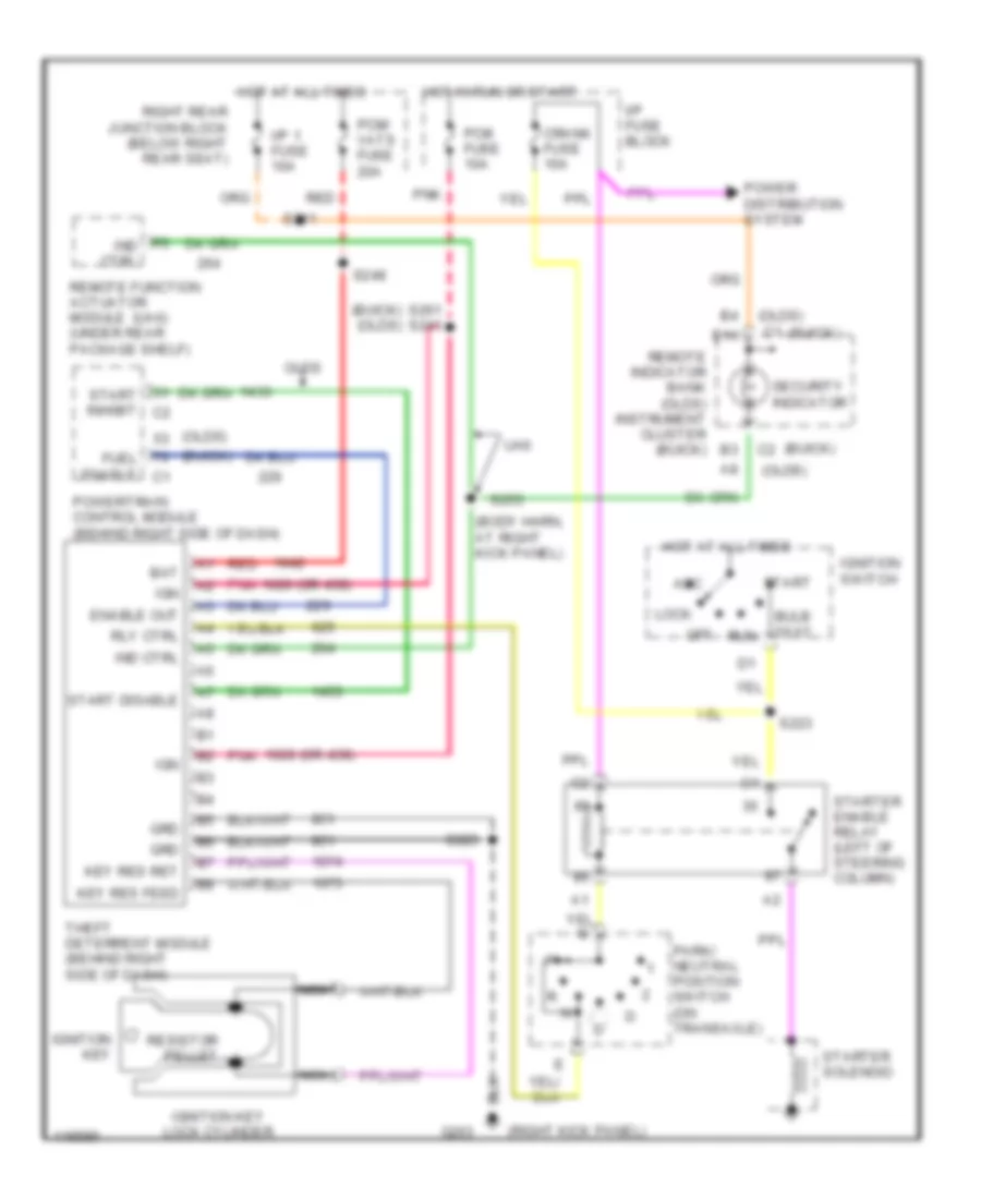Pass Key Wiring Diagram for Buick Riviera 1999