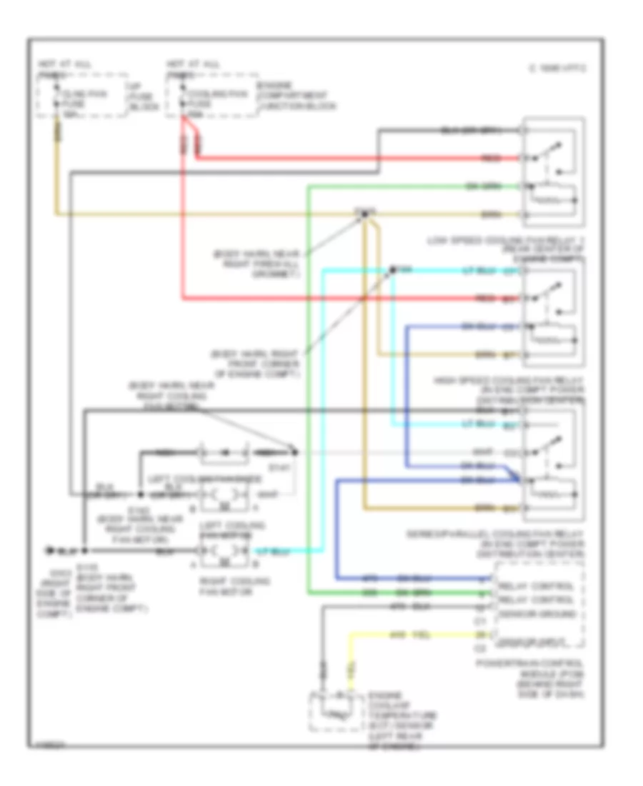 Cooling Fan Wiring Diagram for Buick Riviera 1999