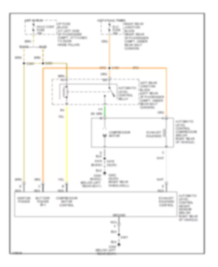 Electronic Suspension Wiring Diagram for Buick Riviera 1999