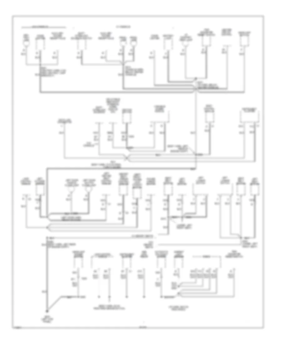Ground Distribution Wiring Diagram (4 of 5) for Buick Riviera 1999