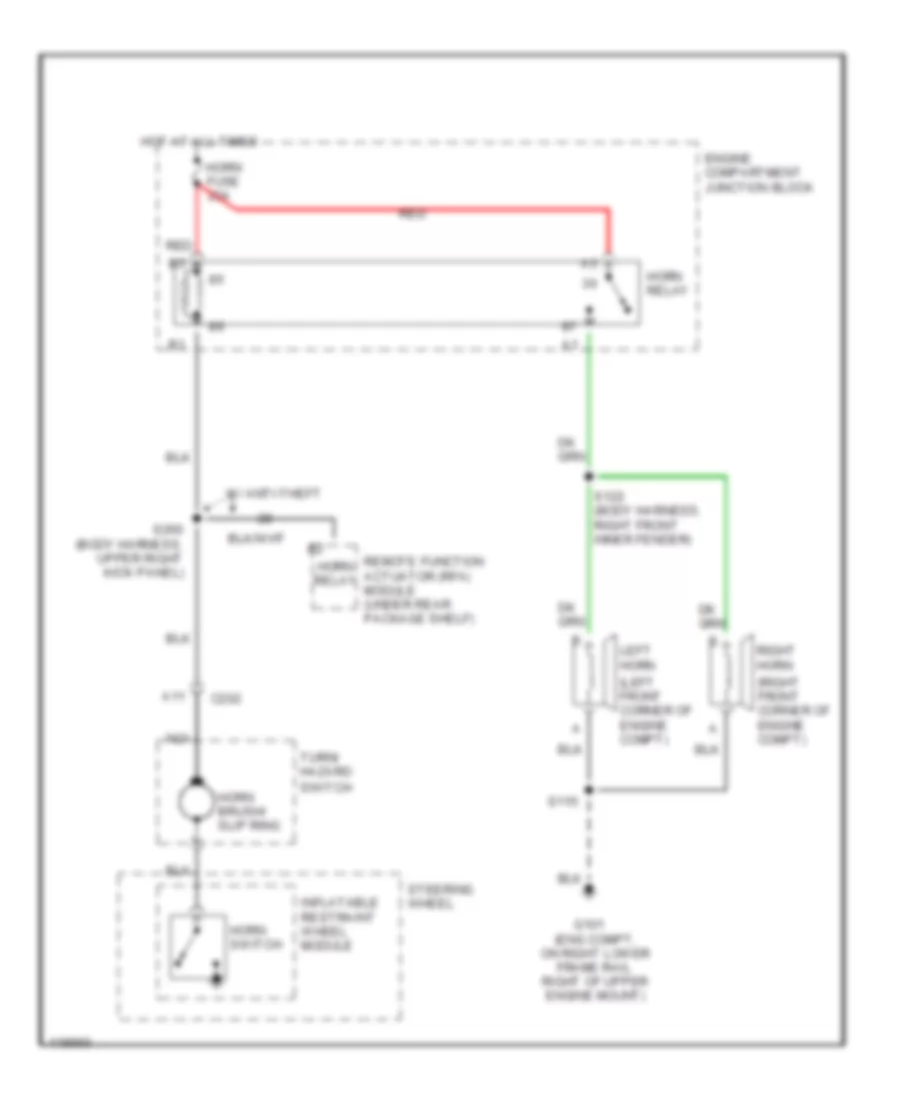 Horn Wiring Diagram for Buick Riviera 1999