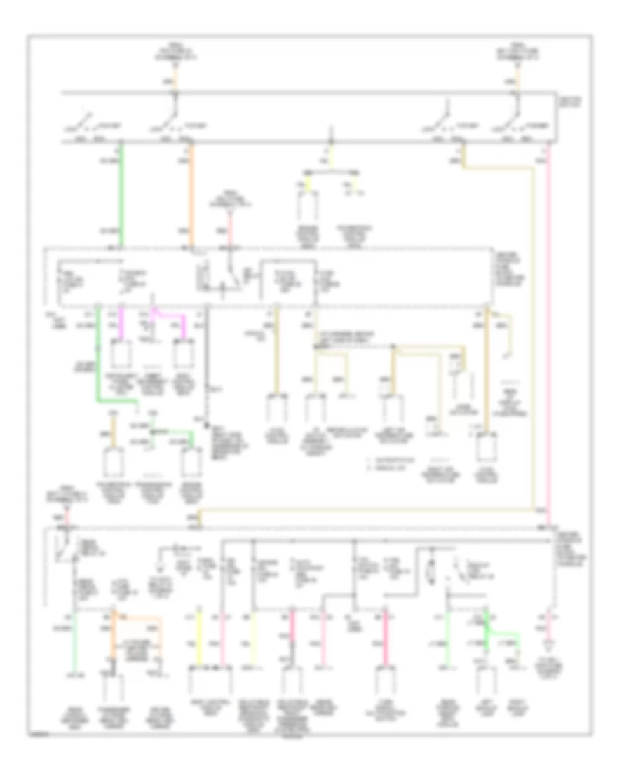 Power Distribution Wiring Diagram 3 of 4 for Buick Rendezvous CXL 2006