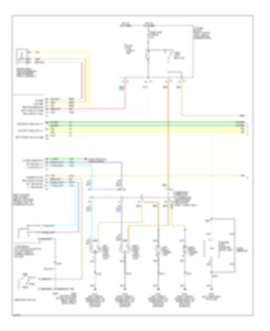 Exterior Lamps Wiring Diagram (1 of 2) for Buick Terraza CX 2006