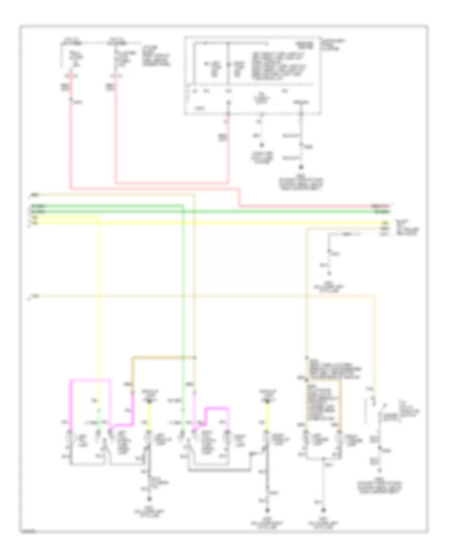 Exterior Lamps Wiring Diagram (2 of 2) for Buick Terraza CX 2006