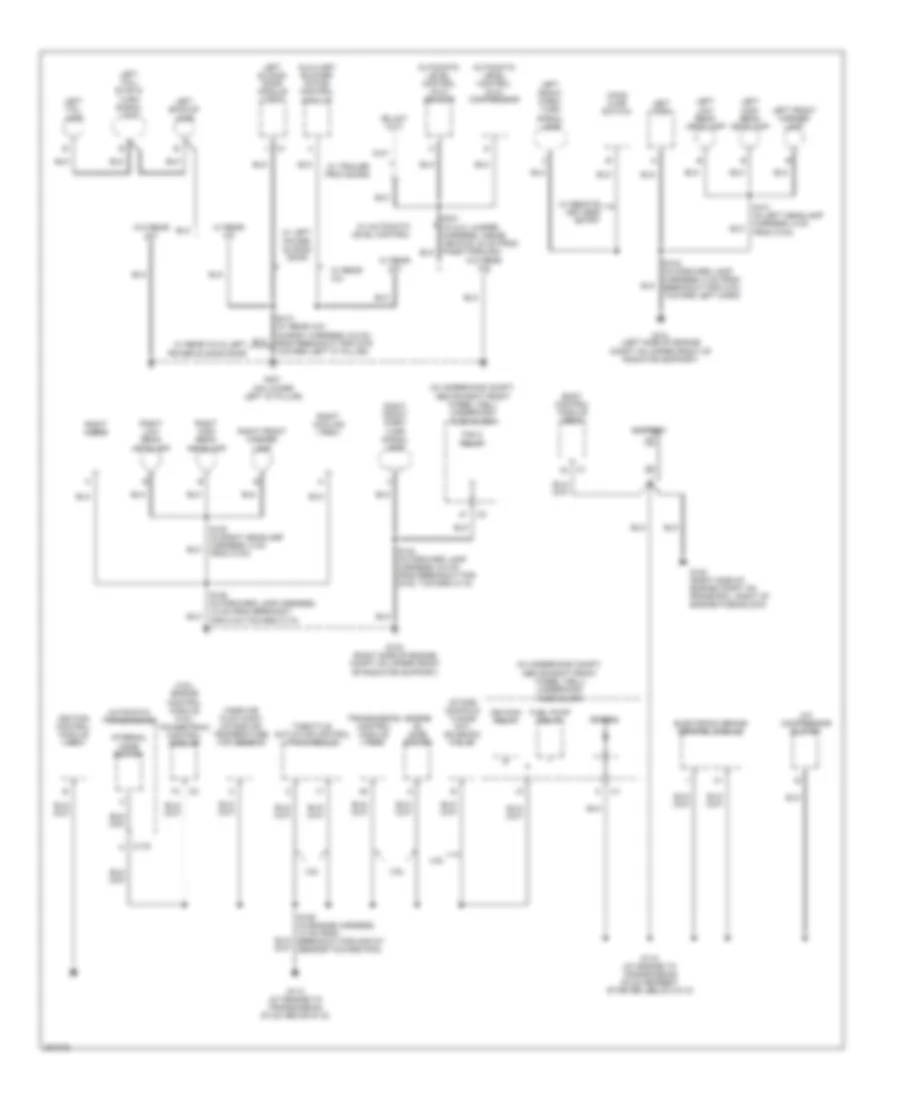 Ground Distribution Wiring Diagram 1 of 4 for Buick Terraza CX 2006