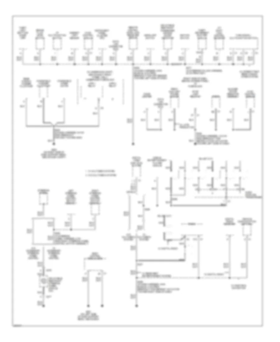 Ground Distribution Wiring Diagram (2 of 4) for Buick Terraza CX 2006