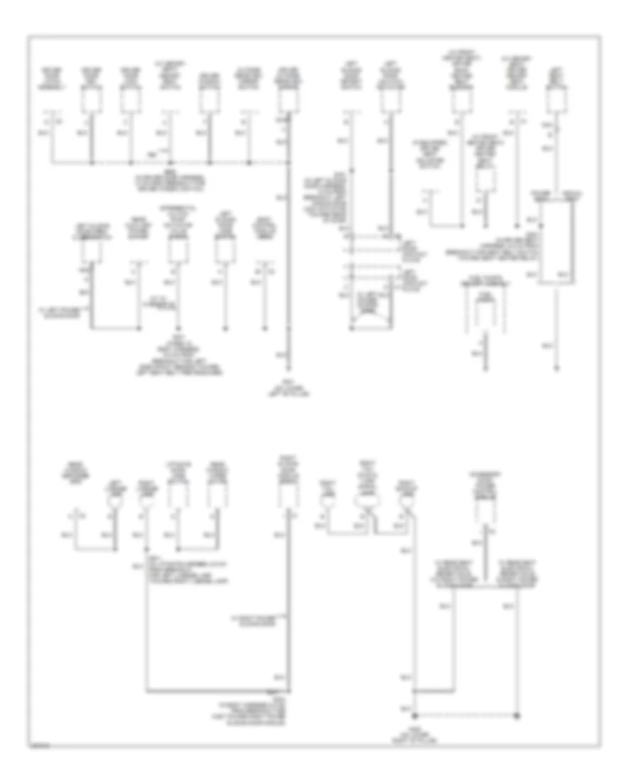 Ground Distribution Wiring Diagram (3 of 4) for Buick Terraza CX 2006