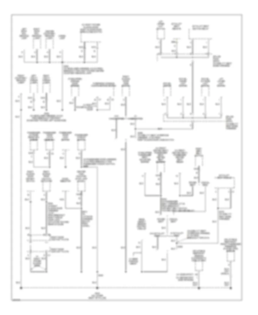 Ground Distribution Wiring Diagram 4 of 4 for Buick Terraza CX 2006