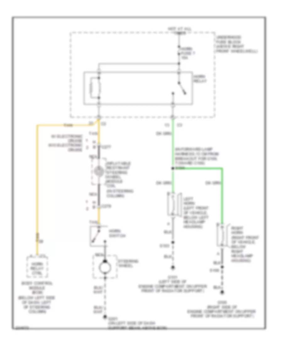 Horn Wiring Diagram for Buick Terraza CX 2006