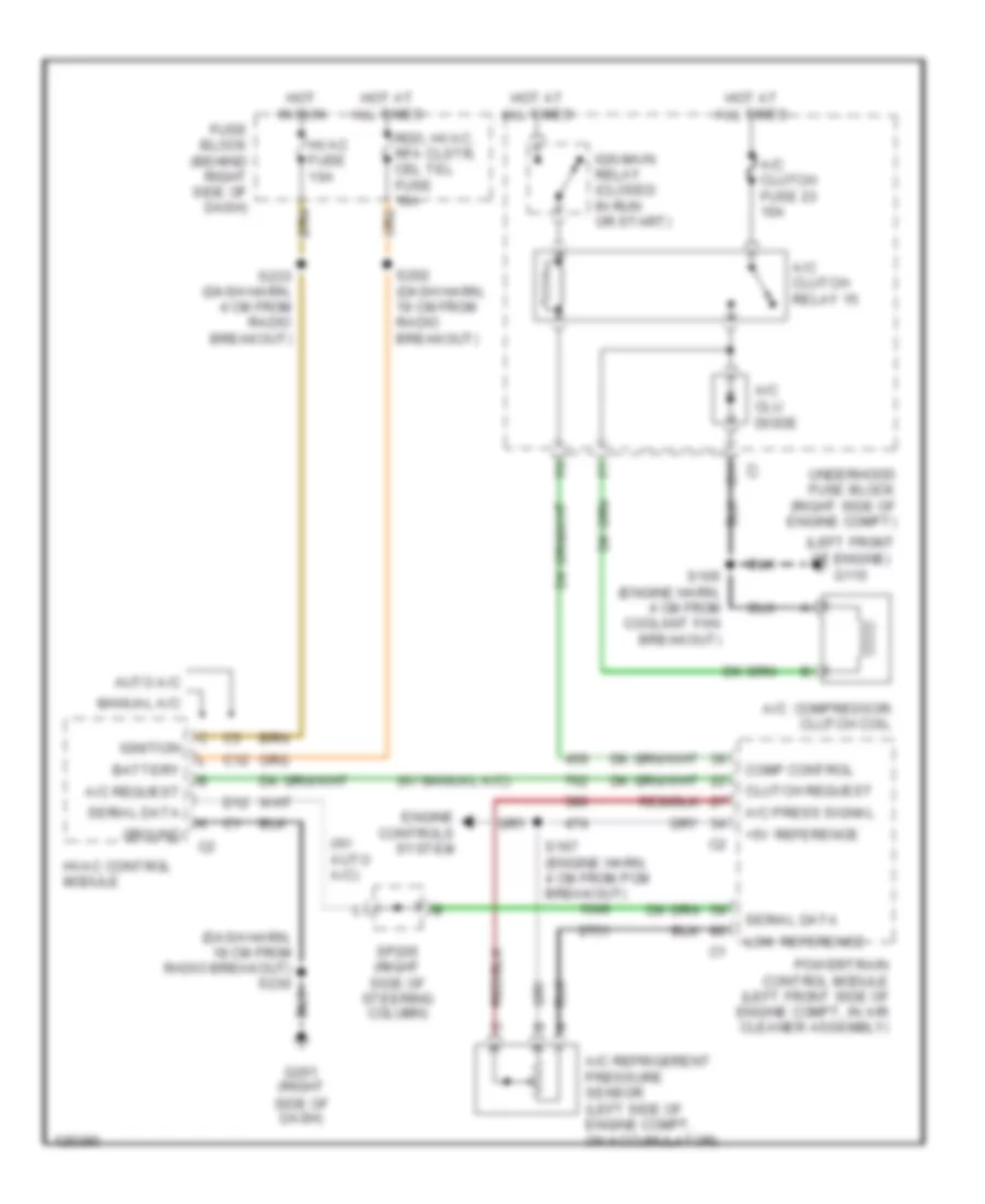 Compressor Wiring Diagram for Buick Century Limited 2000