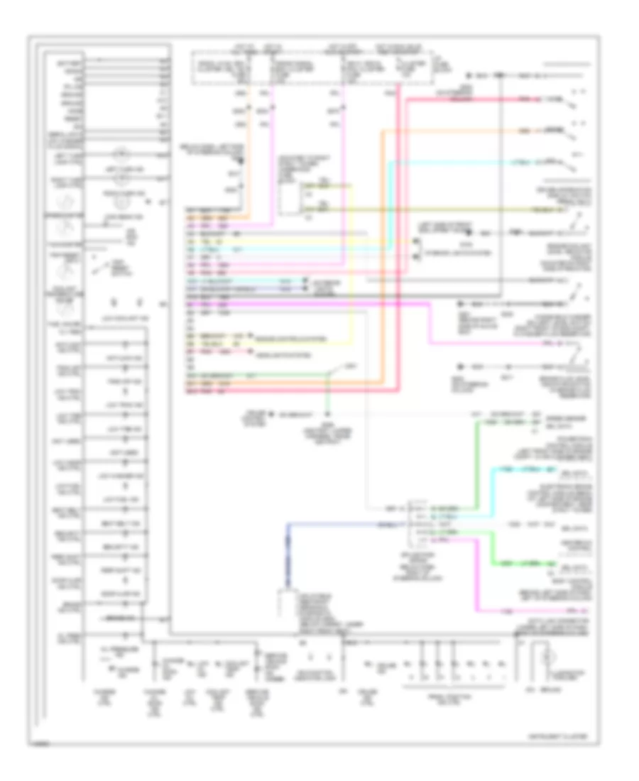 Instrument Cluster Wiring Diagram for Buick Century Limited 2000