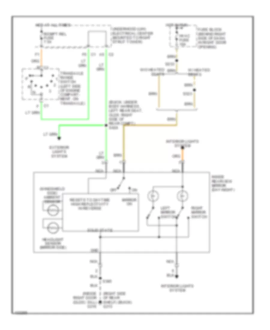 Electrochromic Mirror Wiring Diagram for Buick Century Limited 2000