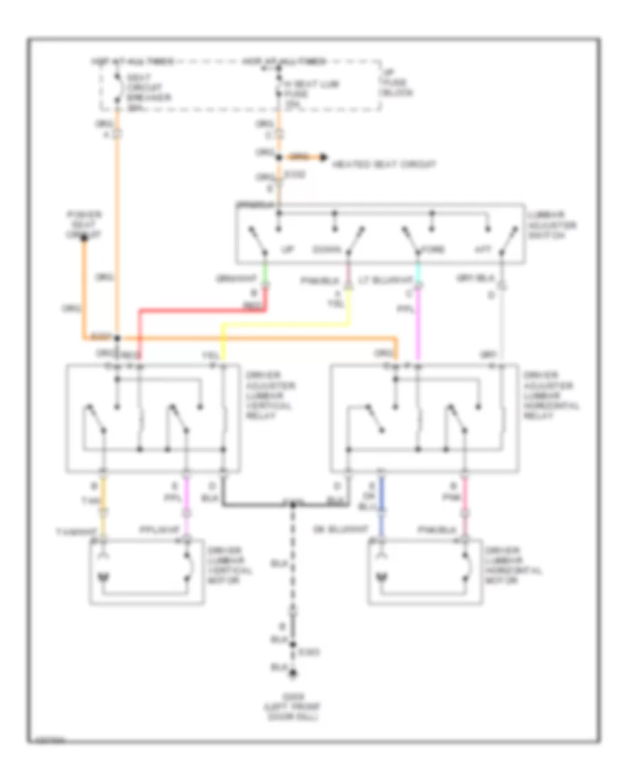 Driver s Lumbar Wiring Diagram for Buick Century Limited 2000