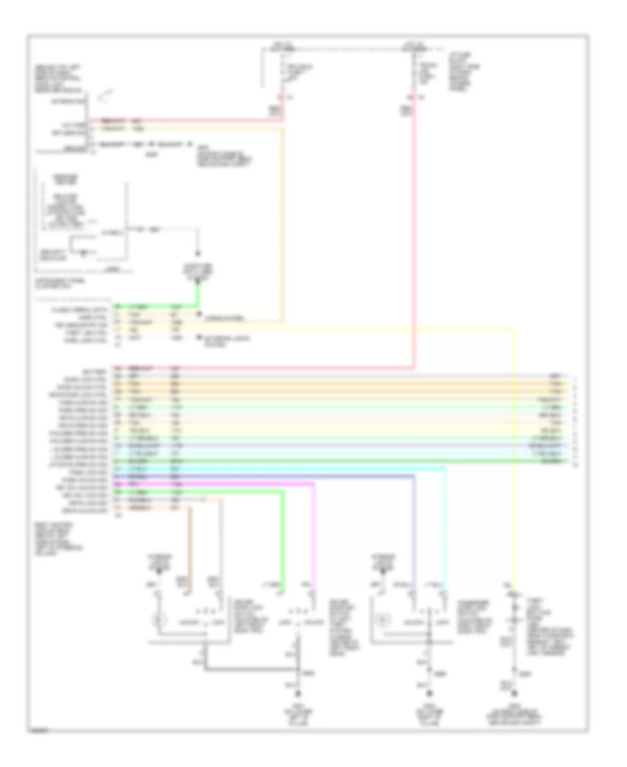 Forced Entry Wiring Diagram 1 of 2 for Buick Terraza CXL 2006
