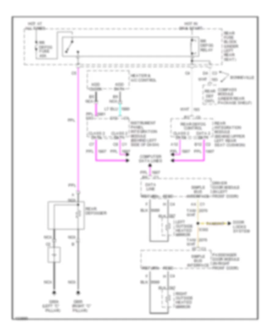 Defogger Wiring Diagram with Auto A C for Buick LeSabre Custom 2000