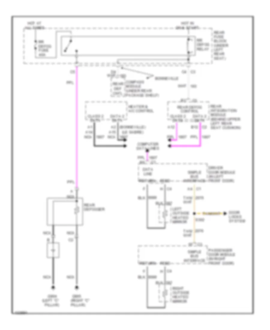 Defogger Wiring Diagram with Manual A C for Buick LeSabre Custom 2000