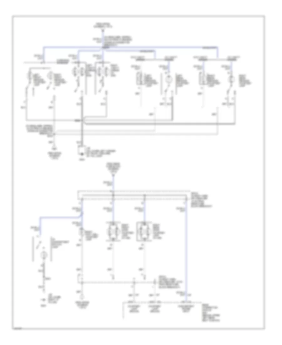 Courtesy Lamps Wiring Diagram (2 of 2) for Buick LeSabre Custom 2000