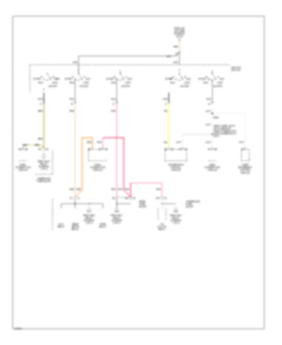 Power Distribution Wiring Diagram 4 of 4 for Buick LeSabre Custom 2000