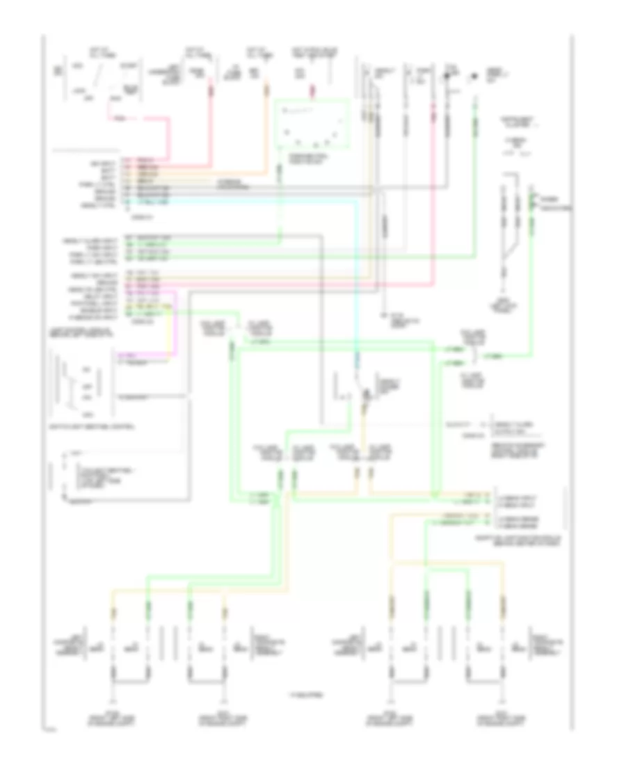 Headlight Wiring Diagram, without DRL for Buick LeSabre Custom 1994