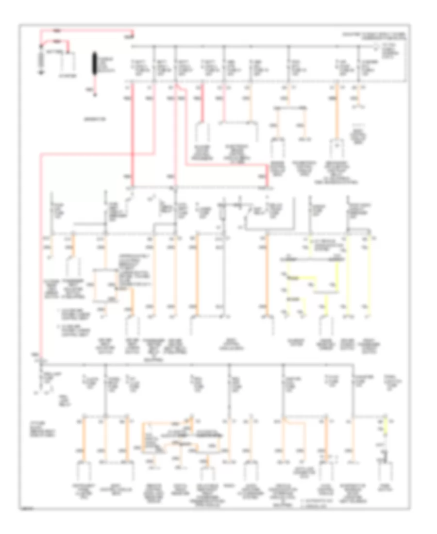 Power Distribution Wiring Diagram 1 of 4 for Buick Allure CX 2007