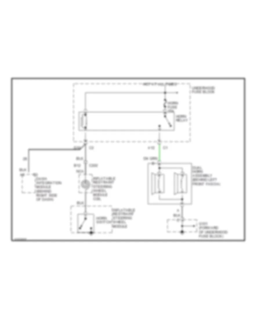 Horn Wiring Diagram for Buick LeSabre Limited 2000