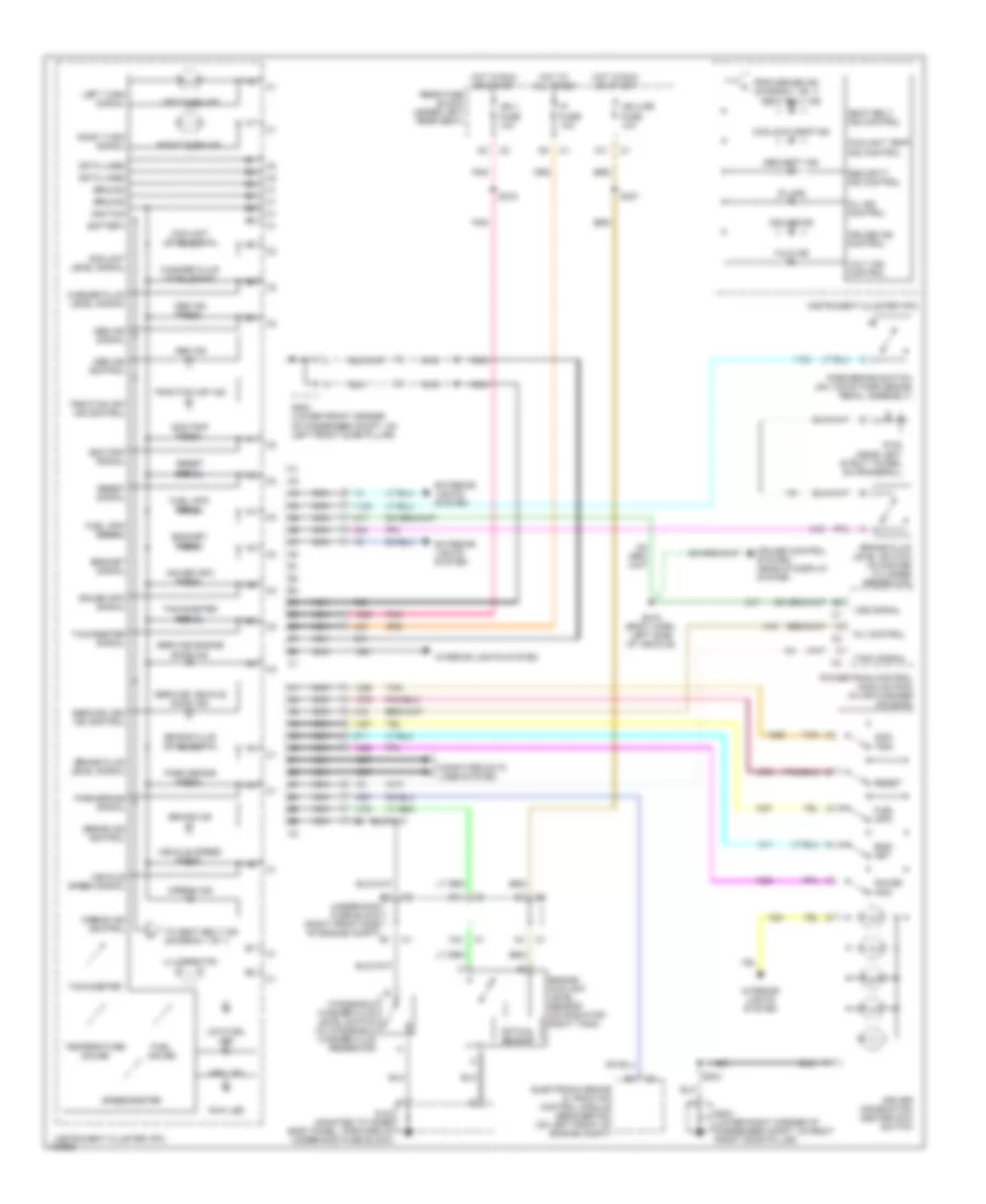 Instrument Cluster Wiring Diagram, with UB7 for Buick LeSabre Limited 2000