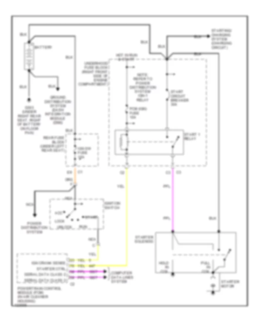 Starting Wiring Diagram for Buick LeSabre Limited 2000