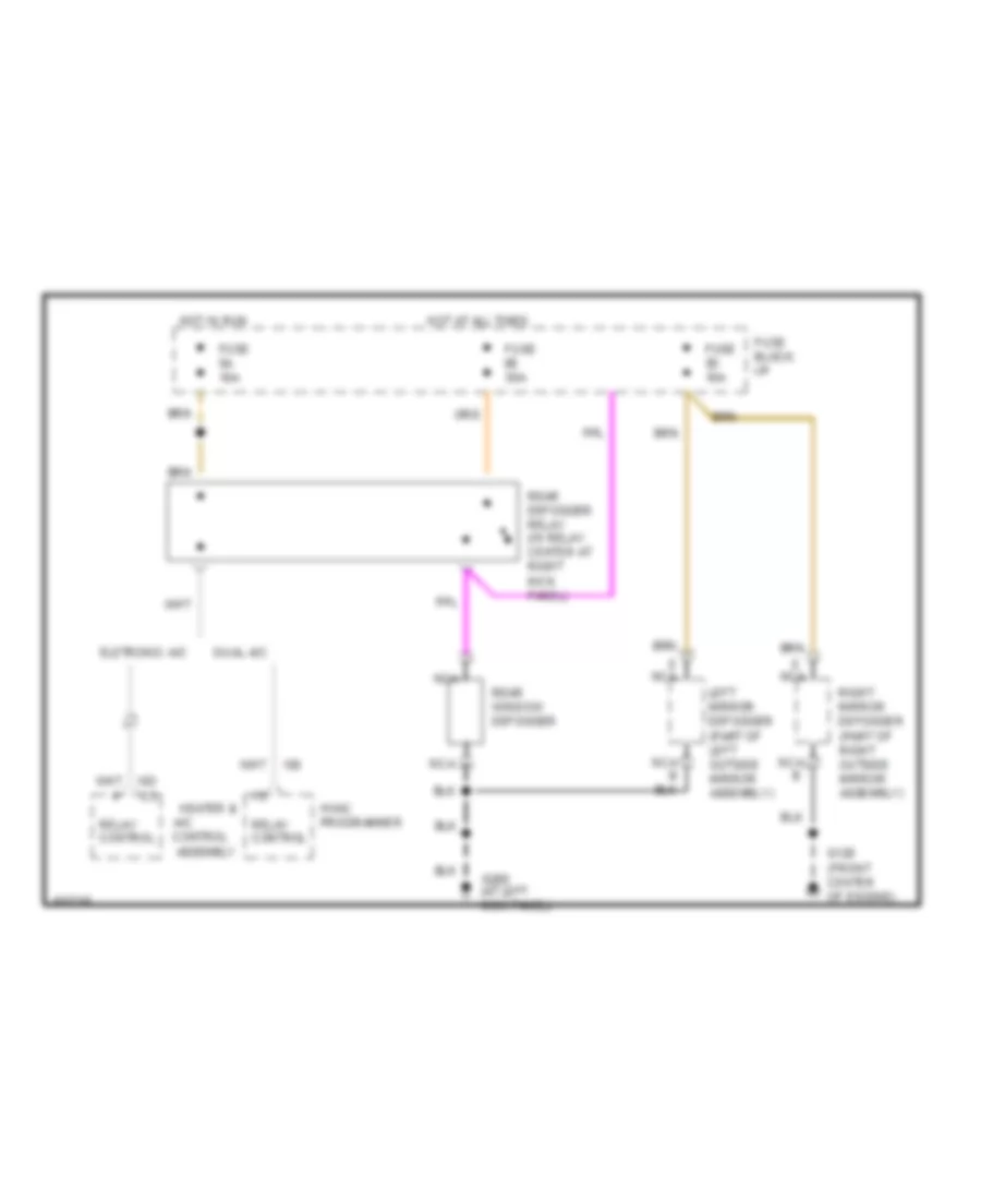 Defogger Wiring Diagram for Buick LeSabre Limited 1994