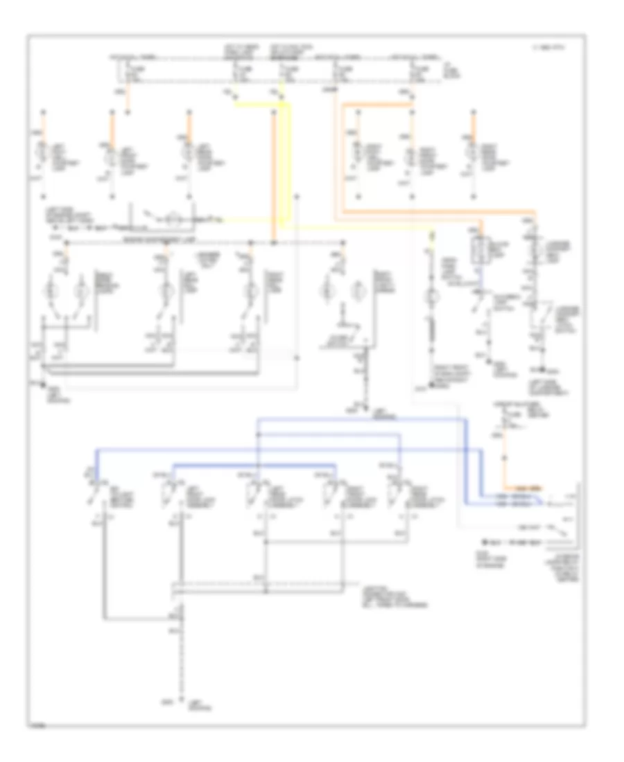 Courtesy Lamp Wiring Diagram, without Illuminated Entry for Buick LeSabre Limited 1994