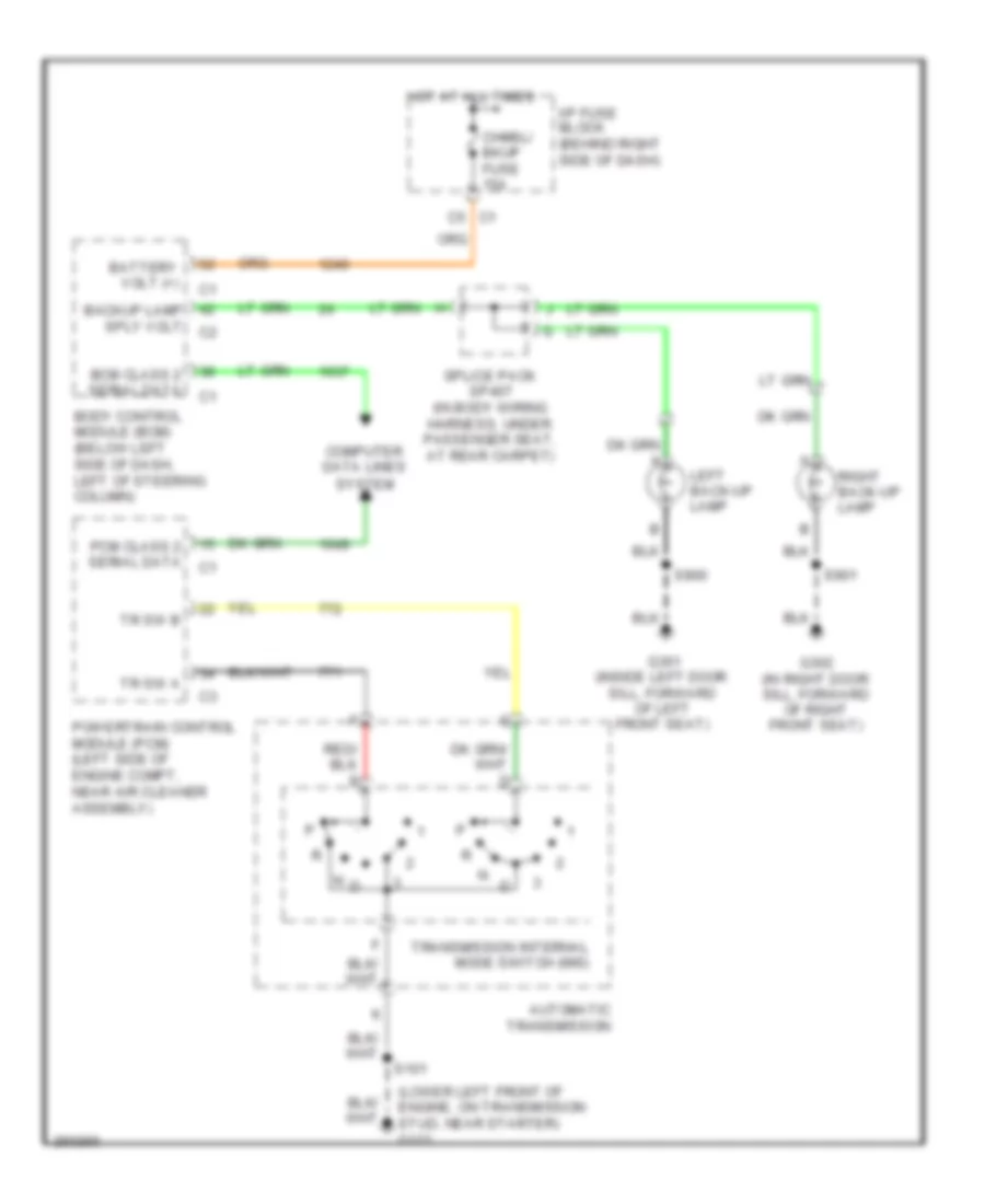 3 8L VIN 2 Backup Lamps Wiring Diagram for Buick Allure CXL 2007