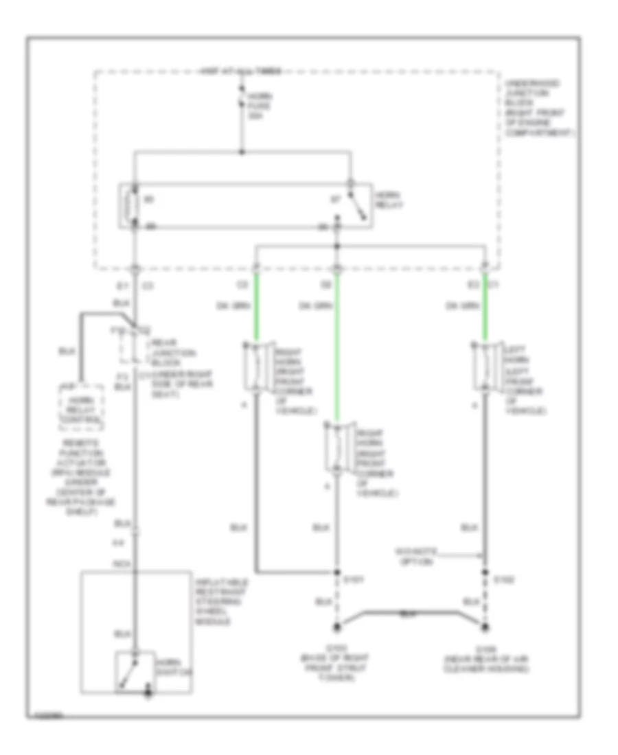 Horn Wiring Diagram for Buick Park Avenue 2000