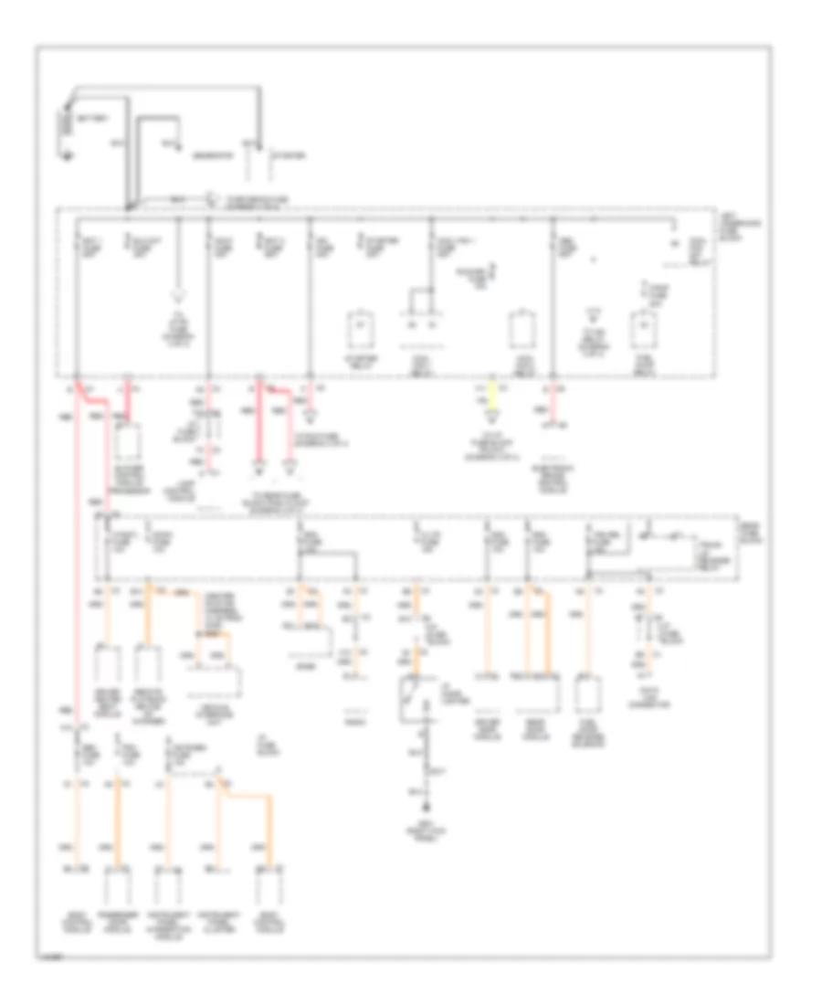 Power Distribution Wiring Diagram 1 of 4 for Buick Park Avenue 2000