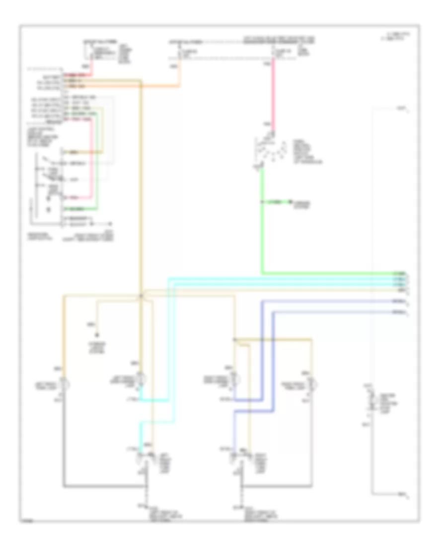 Exterior Light Wiring Diagram, without Adaptive Lamp Monitor (1 of 2) for Buick Park Avenue 1994