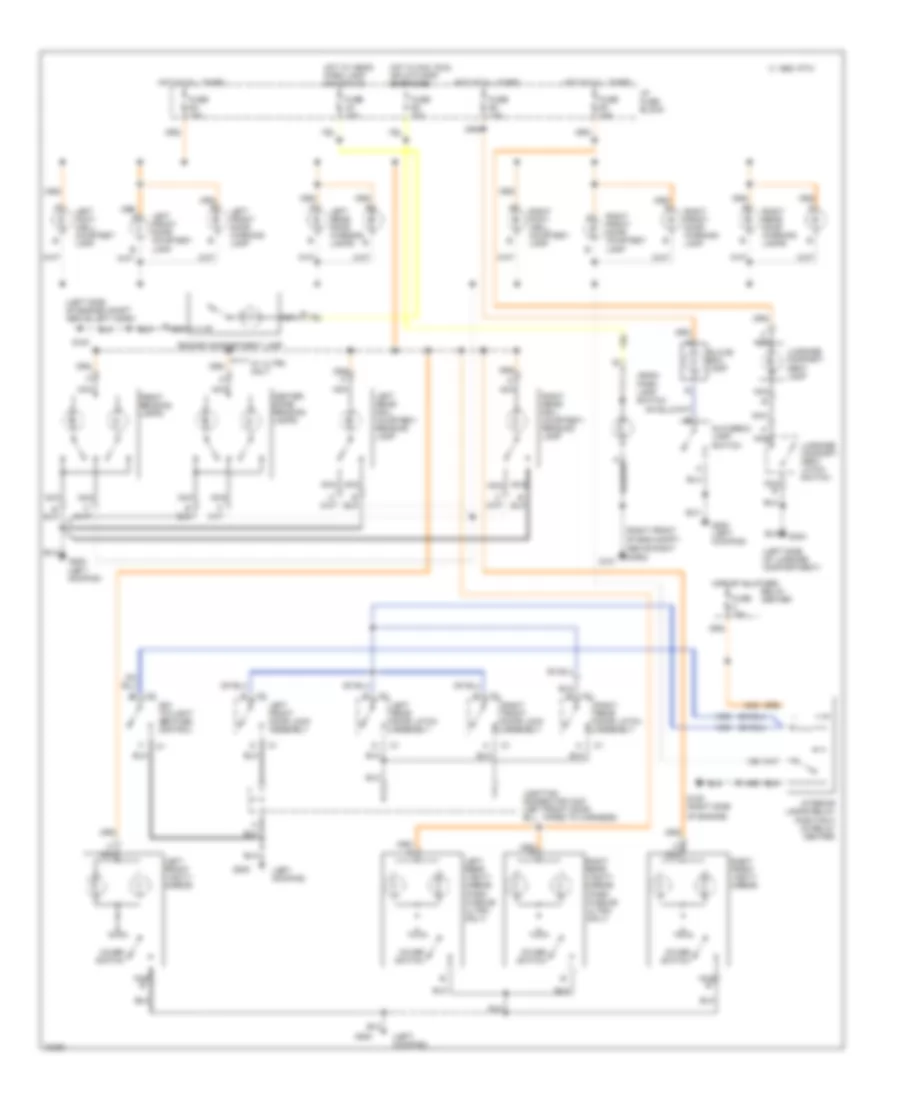 Courtesy Lamp Wiring Diagram, without Illuminated Entry for Buick Park Avenue 1994