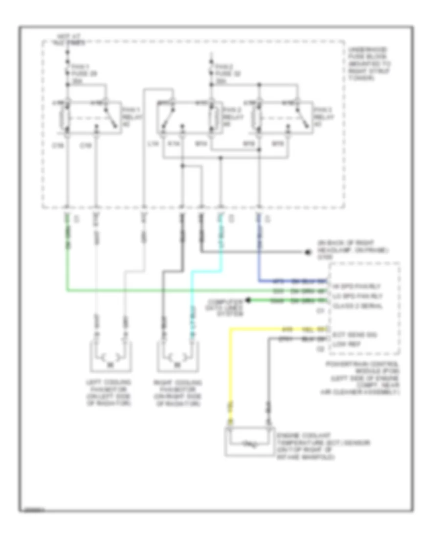 3.8L VIN 2, Cooling Fan Wiring Diagram for Buick Allure CXS 2007