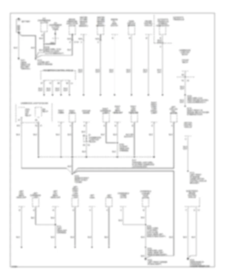 Ground Distribution Wiring Diagram 1 of 3 for Buick Park Avenue Ultra 2000
