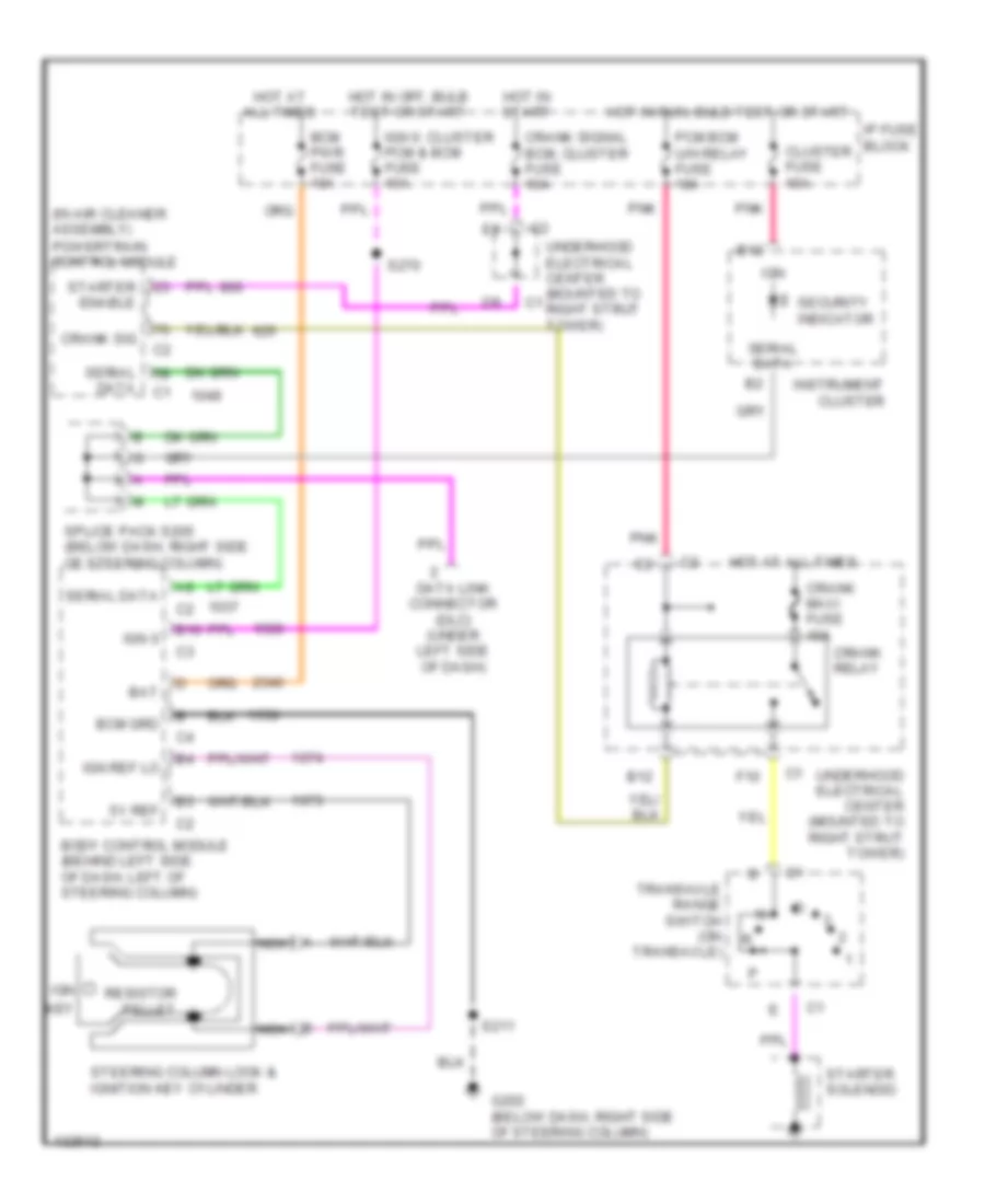 Anti-theft Wiring Diagram for Buick Regal GS 2000