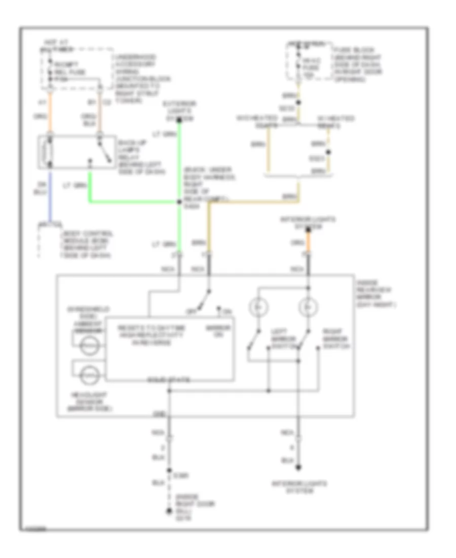 Electrochromic Mirror Wiring Diagram for Buick Regal LS 2000