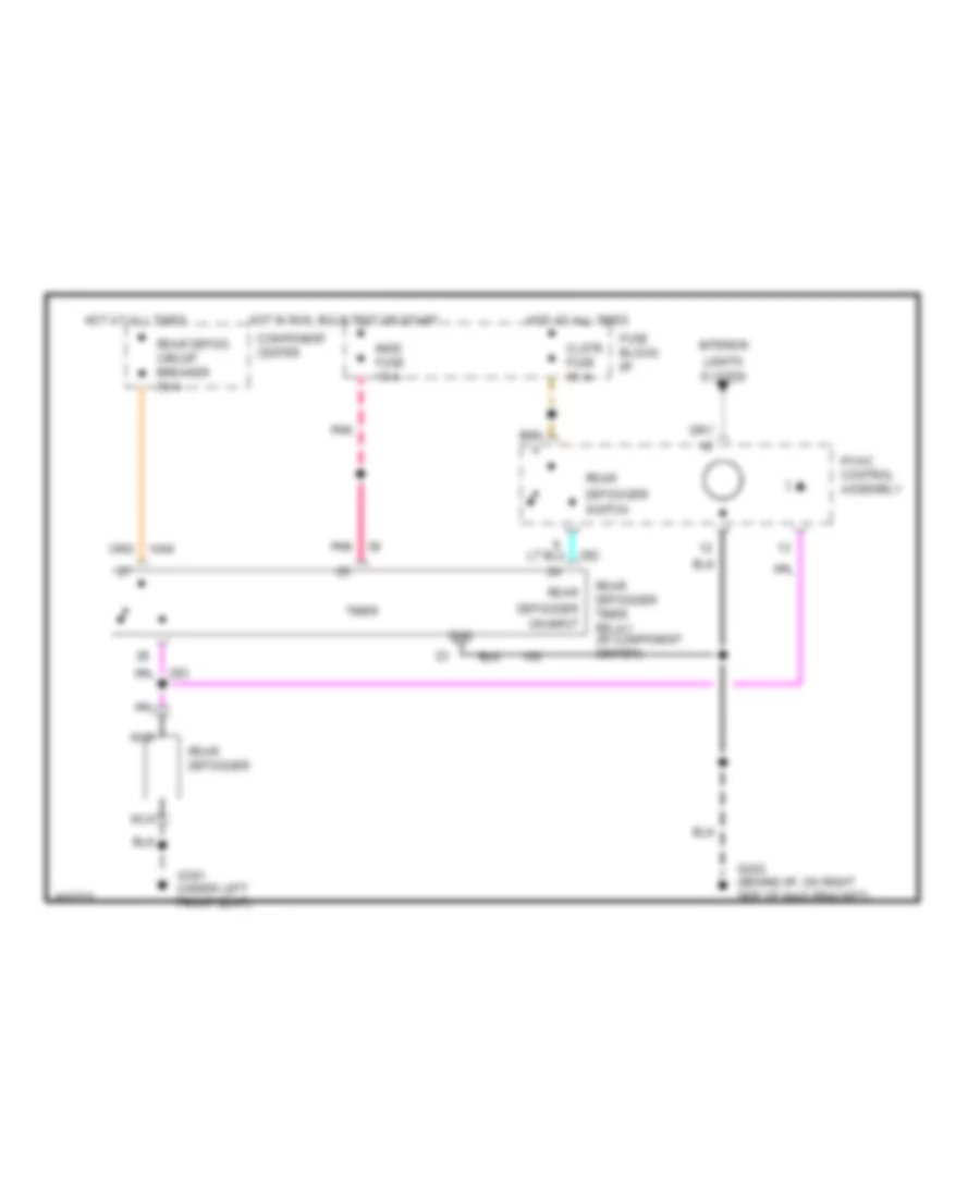 Defogger Wiring Diagram for Buick Regal Limited 1994
