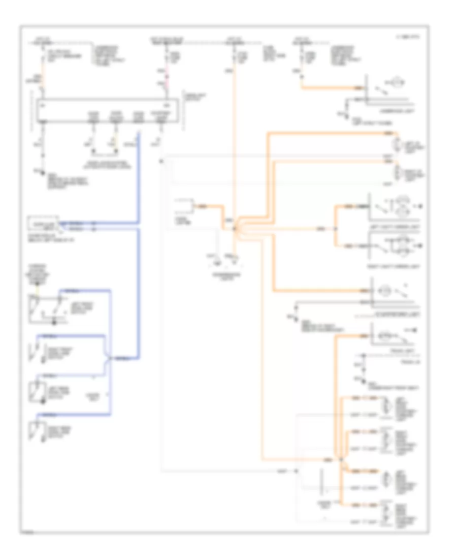 Courtesy Lamps Wiring Diagram 1 of 2 for Buick Regal Limited 1994