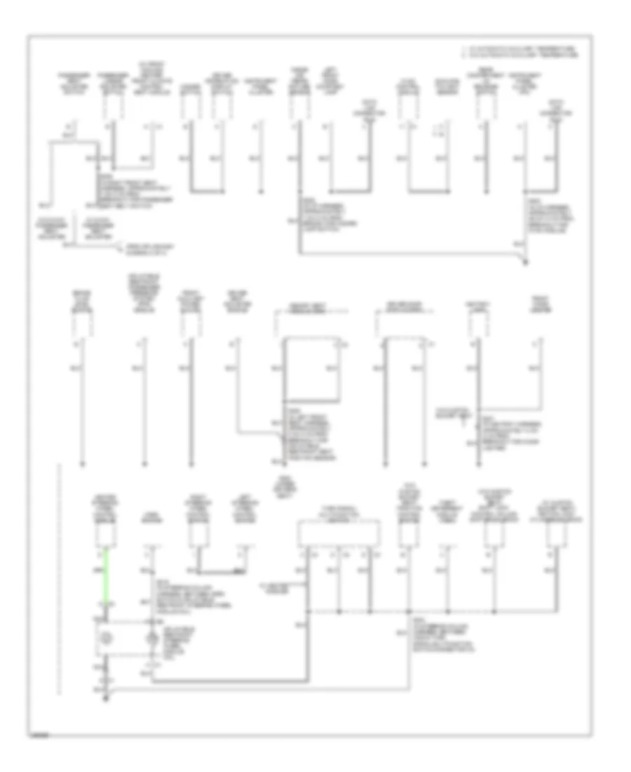 Ground Distribution Wiring Diagram (3 of 4) for Buick Lucerne CX 2007